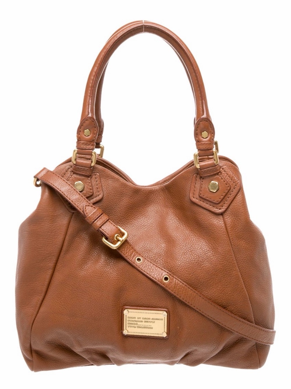Marc Jacobs Leather Tote Handbag in Chestnut Brown